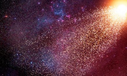 Stars From Orbiting Galaxy Racing Through Our Milky Way