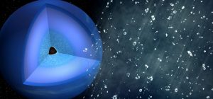 ice giants such as Neptune, shown here where carbon turns into a diamond shower